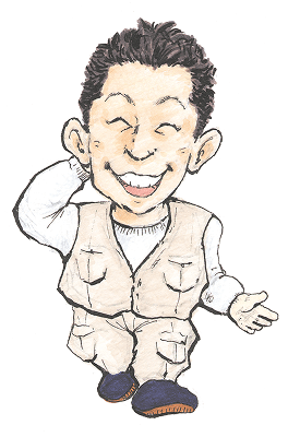 奥田社長のイラスト