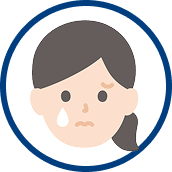 困った顔の女性のアイコン