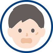 困った顔の男性のアイコン